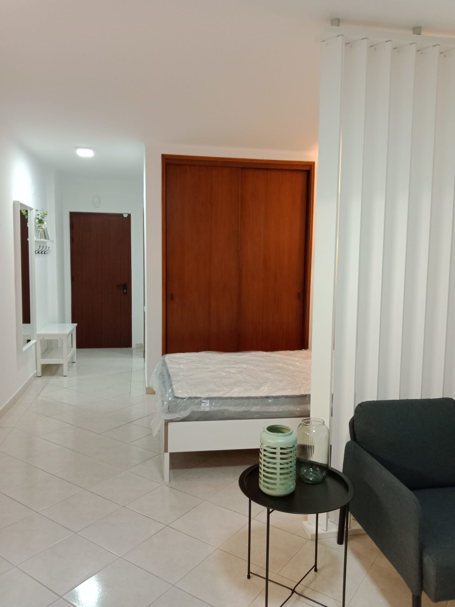 Detalhe do quarto do Apartamento Balaia