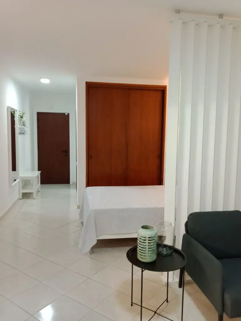 Detalhe do quarto do Apartamento Balaia