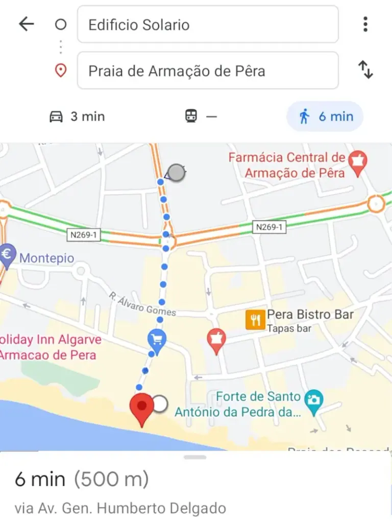 Percurso até à praia perto da Casa Tartaruga